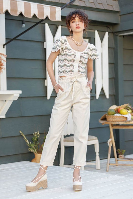 Crochet Striped Top