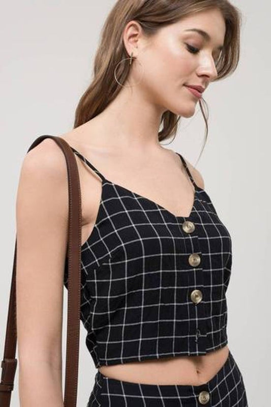 Checkered Cami Crop Top