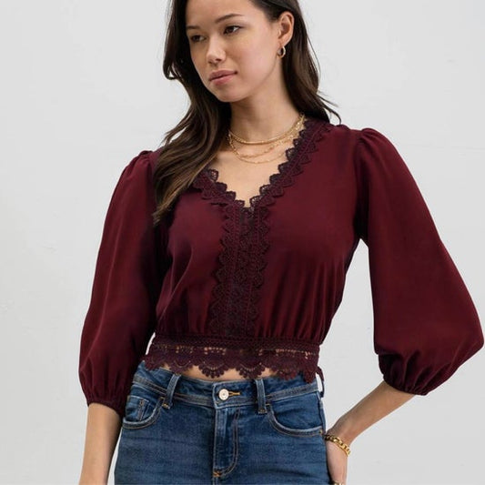 Back Tie Lace Top